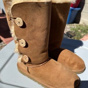 UGG Tan Sheepskin Lined Boots